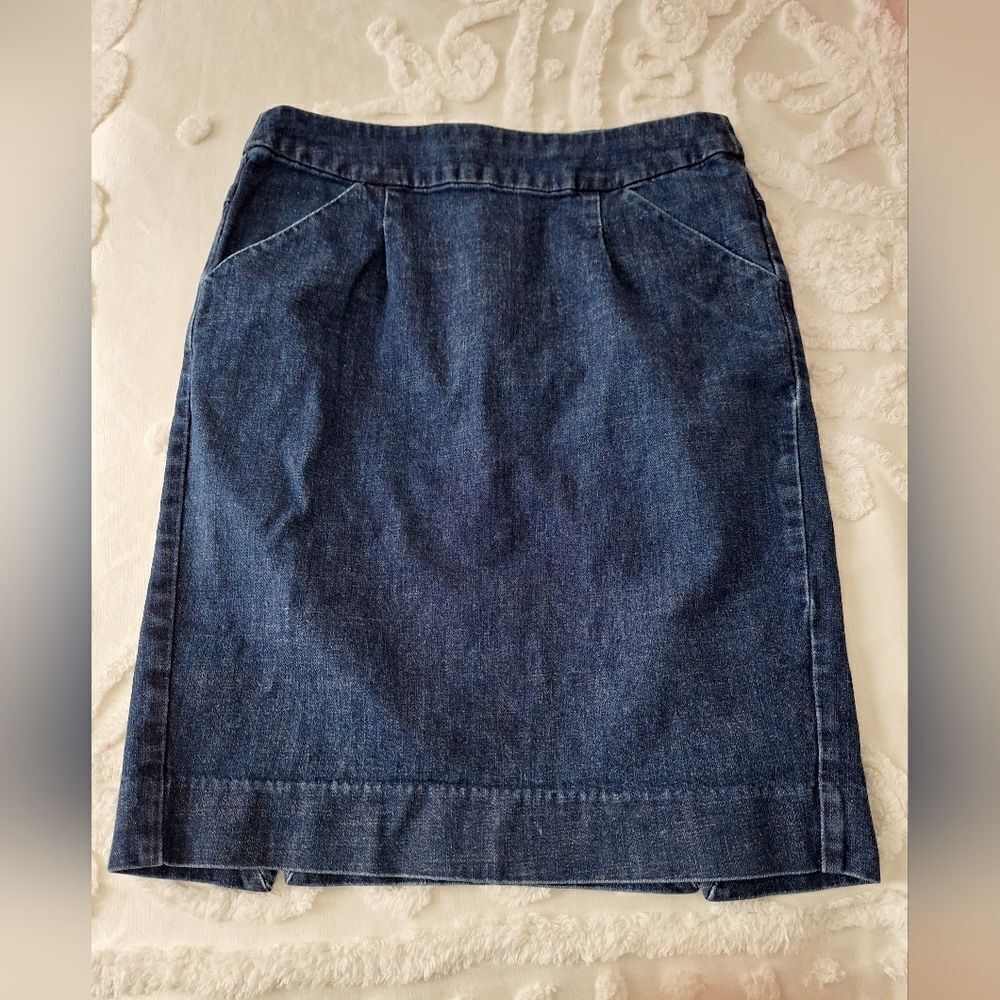 J.Crew 6 Denim Pencil Stretch Skirt - Picture 8 of 9